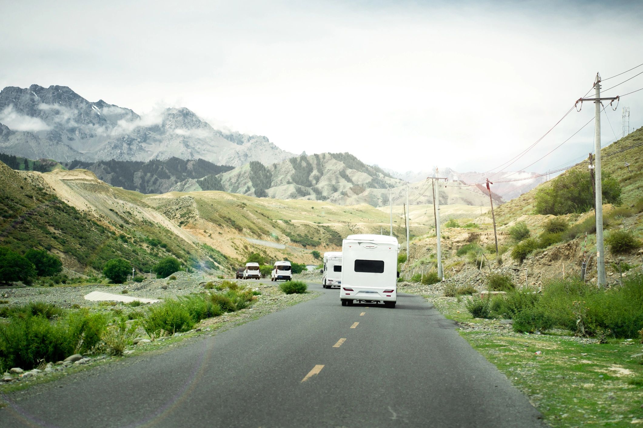 Scenic road trip through open landscape
